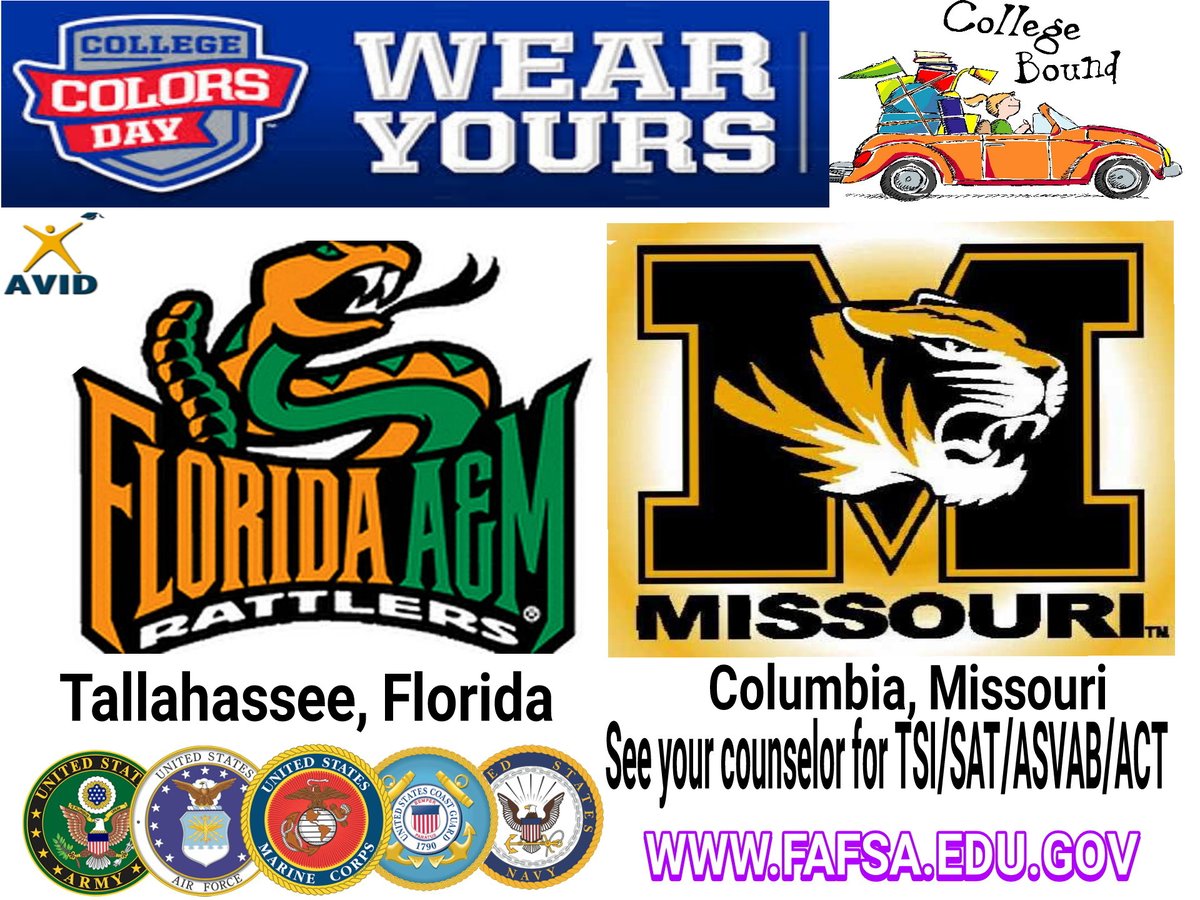 MPA_GOJAGUARS's tweet photo. #MPAJAGS 
looking to #AVIDIZE our casa. Wear your university/military service polo promoting possible career paths for our Jaguars
@AVID4College @PrincipalKafele @AVIDSRO @AVIDGISD @AVIDjeanie @txascd @pbriggs728  @rick_ramirez915 @AVIDjeanie @FAFSA    @Mizzou @FAMU_1887 https://t.co/NpvQBxc1QO