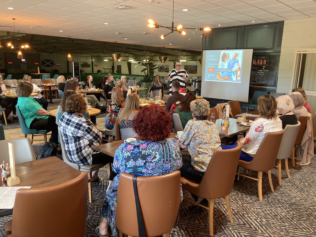 It’s great to be back! Thanks to our Chair <a href="/Nikki_Waud/">Nikki Waud</a> for the opening and welcoming our speaker <a href="/pdasarah/">Sarah Vogel</a> a Fierce ‘Master Facilitator! Thank you @DenbighshireL for the wonderful venue at Cafe21 ! #weareback