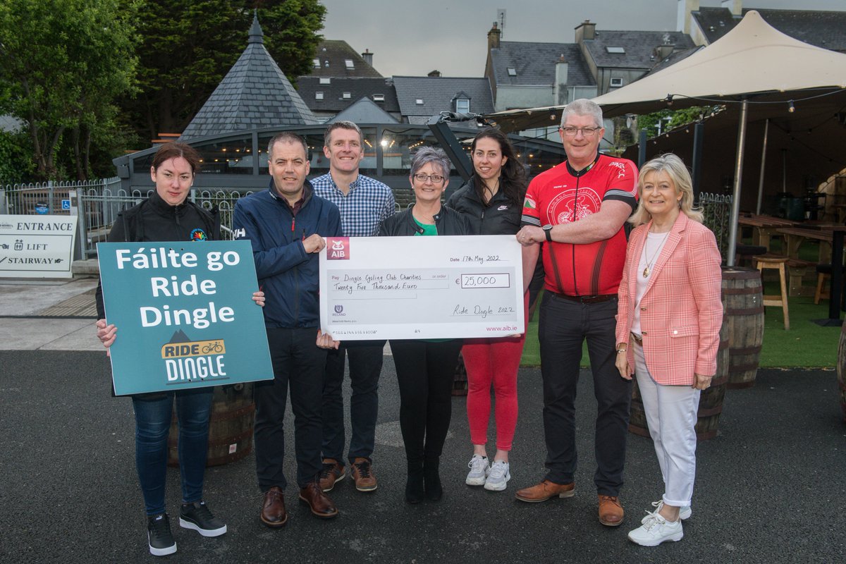 Ride Dingle 2022 has donated €25,000 to local charities in West Kerry! Camphill Communities Dingle, Kerry Hospice, Kerry Cancer Support Group, Irish Community Air Ambulance were recipients of this year’s significant donation.
ridedingle.com

#RideDingle #Dingle #Kerry