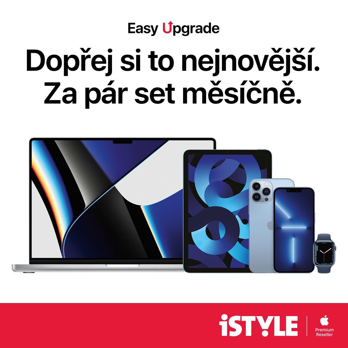 Díky službě Easy Upgrade můžeš iPhone, Mac, iPad nebo Apple Watch otočit a každý rok vyměnit. Takže máš vždycky v kapse, na ruce a na stole nový model. Chceš víc? 🤝 → istyle.link/easy-upgrade // #istylecz #easyupgrade