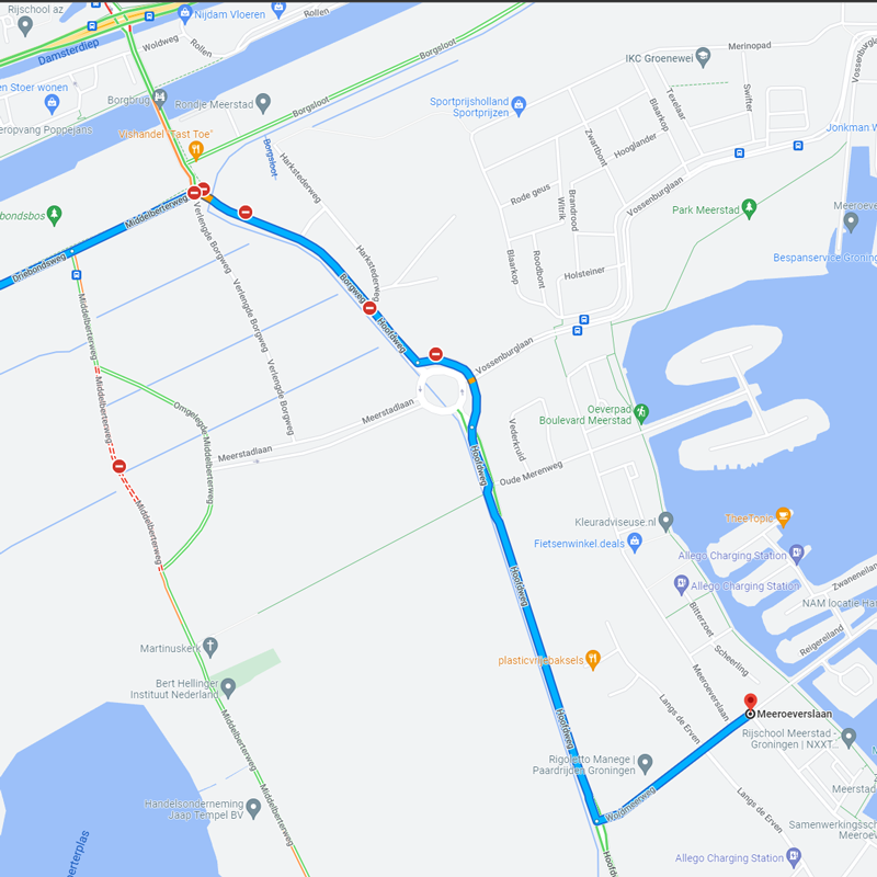 ROELart's tweet photo. @bureau_meerstad @Neluzzz @gem_groningen @googlemaps maakt er een mooi zooitje van! De nieuwe rotonde staat inmiddels op de kaart, maar de aansluitende wegen kloppen niet. Hierdoor navigeert #GoogleMaps voor Meeroevers over reeds afgesloten wegen en voor Ter Sluis helemaal via de Kooilaan. https://t.co/XiuujQqXTv