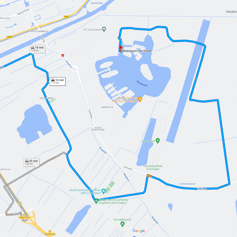 ROELart's tweet photo. @bureau_meerstad @Neluzzz @gem_groningen @googlemaps maakt er een mooi zooitje van! De nieuwe rotonde staat inmiddels op de kaart, maar de aansluitende wegen kloppen niet. Hierdoor navigeert #GoogleMaps voor Meeroevers over reeds afgesloten wegen en voor Ter Sluis helemaal via de Kooilaan. https://t.co/XiuujQqXTv