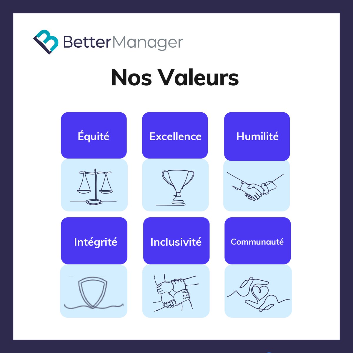 BetterManagerFR's tweet image. Nos valeurs fondamentales sont les principes qui guident tout ce que nous réalisons, depuis notre stratégie d'entreprise jusqu'à nos actions individuelles, chaque jour.

Quelles sont les valeurs les plus importantes pour vous au travail ?
