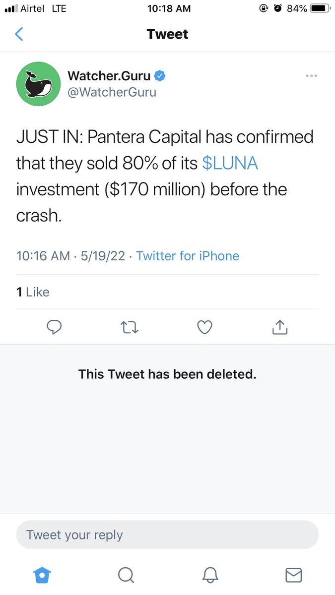 Presh01D's tweet photo. @WatcherGuru Why did you delete the tweet @WatcherGuru https://t.co/zdaVT9KbMo