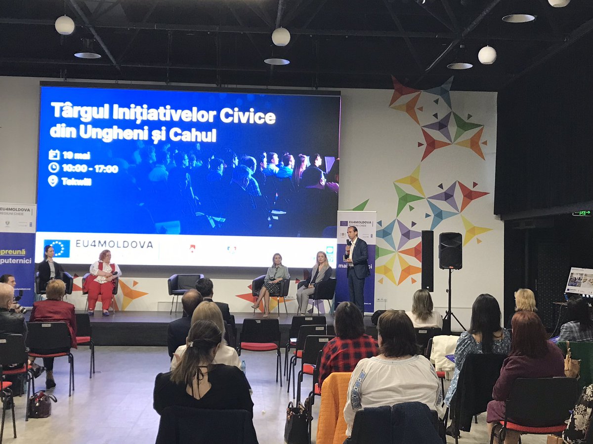 Zinaida_Adam's tweet photo. Discussing today about the role of local civil society in building democratic societies in Cahul and Ungeni 🇲🇩 at Civic Initiatives Fair #EuropeDay #UNDP #EU4MD https://t.co/82OG07Ca8a