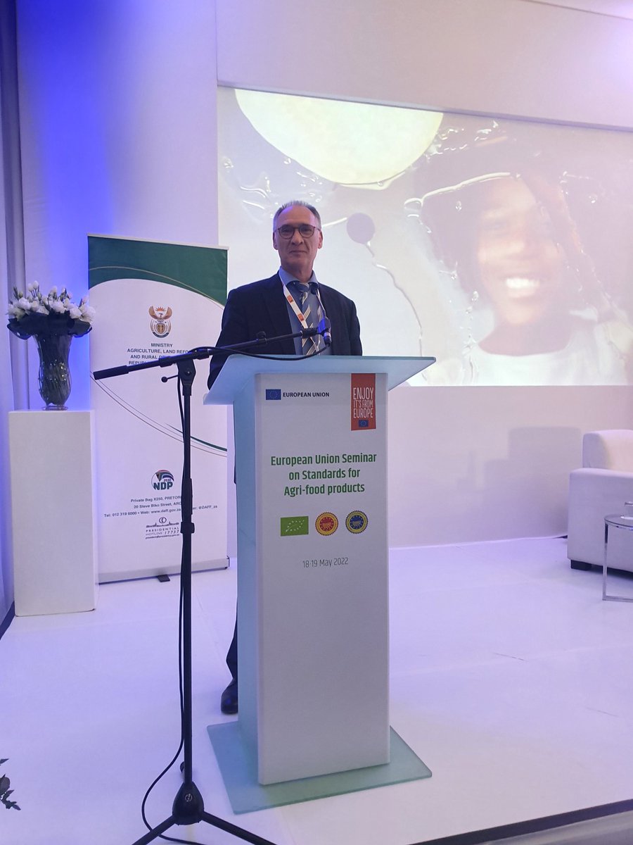 Honored to represent Europe‘s livestock and meat trades Union UECBV at EU seminar in South Africa on #EUAgriFood about standards and export - with pride informing about our natural, nutritious and delicious sustainable meat - From Farm to Fork via Factory