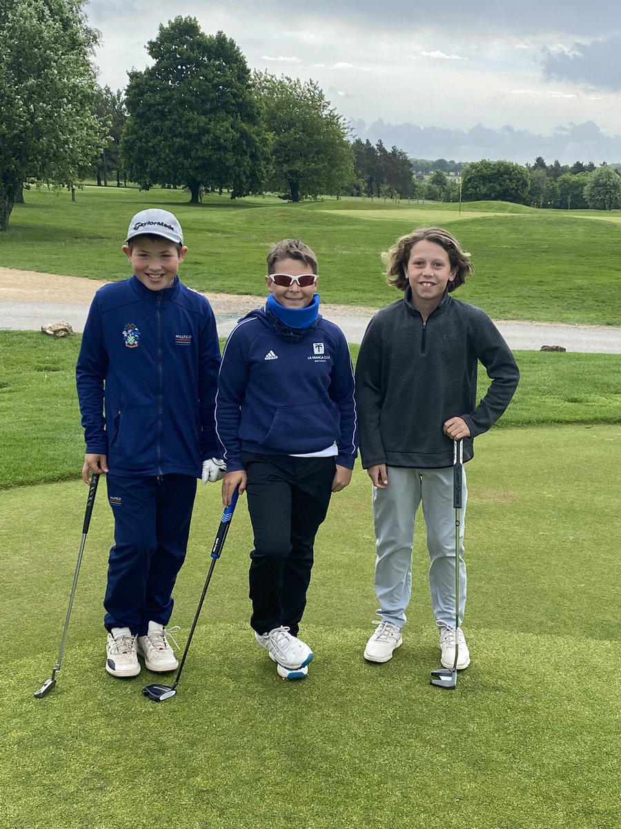 IanVibertgolf's tweet photo. Great tee shots by @MillfieldPrep pupils Toby, Carlota and Ffion @iapsuk golf @MinchGolfClub . The Under 11 team of Tate, Alexander and Jack are ready to go @MPS_Sport #schoolcomp https://t.co/lnXTd4c3Qz