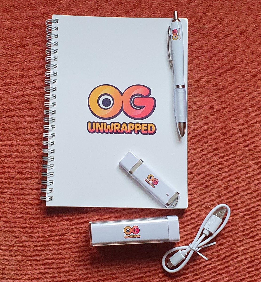 GameGrin's tweet image. We just got a care package ready for us to take notes about @Outright_Games ' #OGUnwrapped later today! Pad, pen, USB drive, and a powerbank to keep us running.