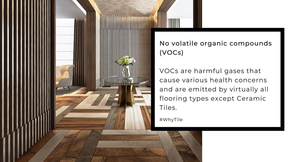CerameUnie's tweet photo. 👉Did you know that VOCs are not a concern if you use Ceramic Tiles in your home? #WhyTile https://t.co/I2uF2rVJ3K