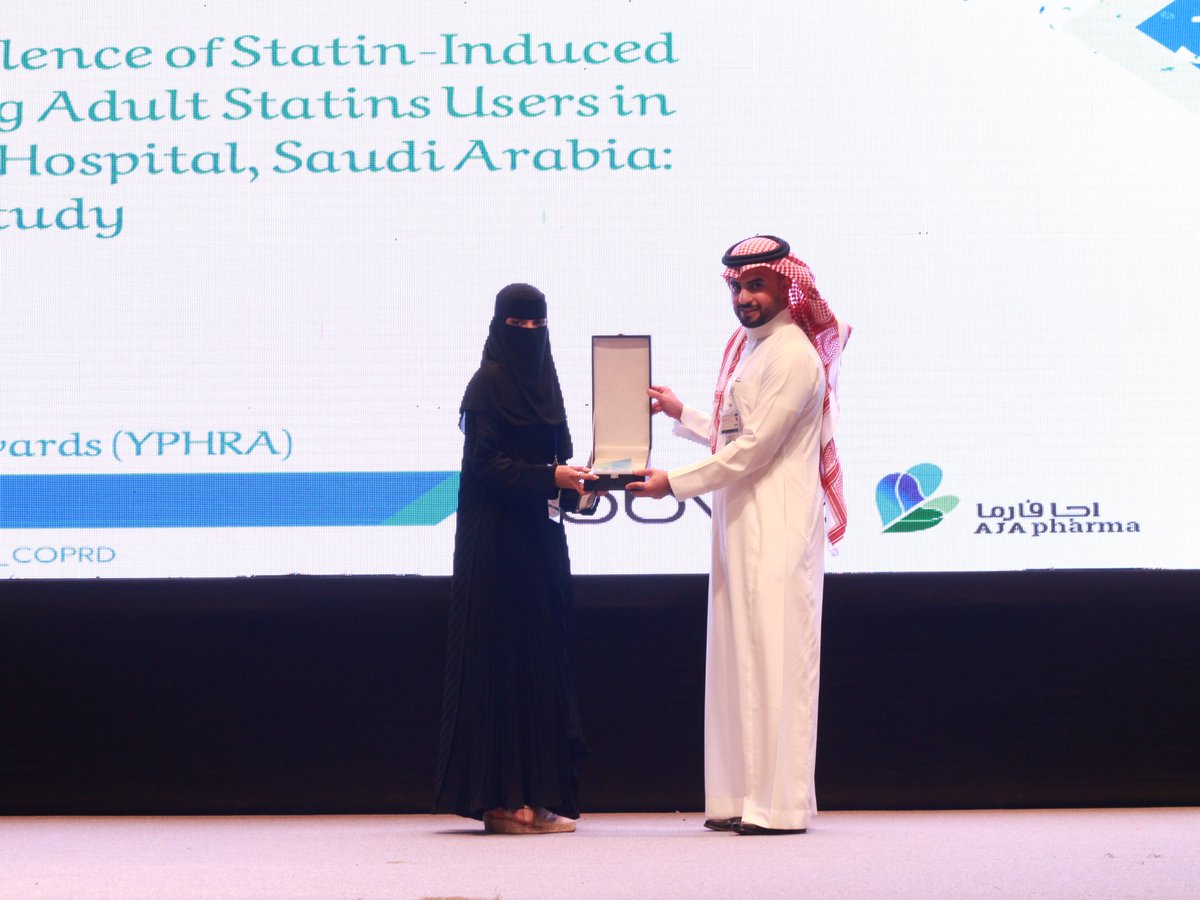 KSU_COPRD's tweet photo. الحاصل على المركز الثاني والثالث بمسابقة:
Young Pharmacist Research Awards (YPHRA)🏆

#COPRD_11 https://t.co/uPjecjAEJE