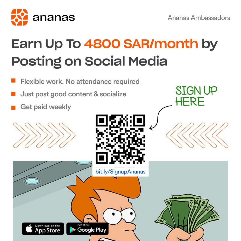 AnanasCommunity's tweet photo. Join our ambassadors program and get paid weekly. Register here 👉 https://t.co/tfwgPrKZHc https://t.co/l4eCVBD6T7