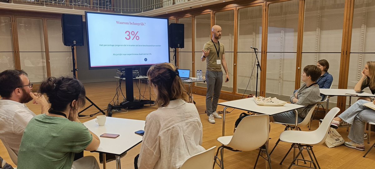 krisvdam's tweet photo. Slechts 3% van alle bronnen in de krant zijn jongeren, dat percentage daalt naar 1% als het expertenbronnen zijn 🤯

@StampMedia #asj22 https://t.co/SIOT4KsoD6