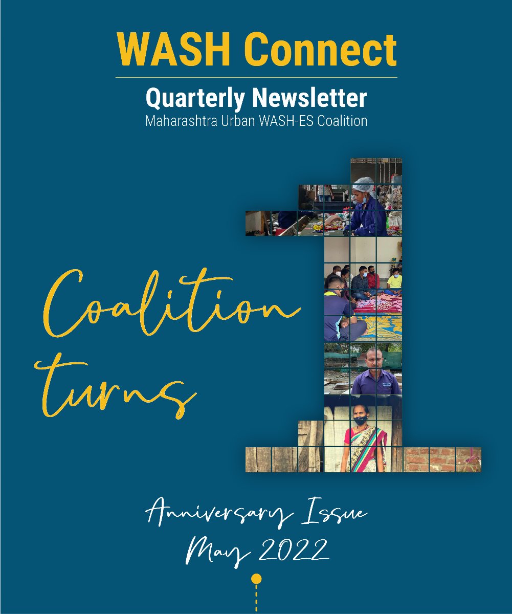 Maha_WASH_C's tweet photo. To commemorate our one-year #milestone, we're delighted to #launch the #anniversary issue of #WASHConnect #newseltter. Thankful to our #partners & #ULBs for their support. We're geared up for creating a far-reaching & deeper impact in the coming years.
https://t.co/GmQsgTgaSA https://t.co/Qp3P4S2nGK