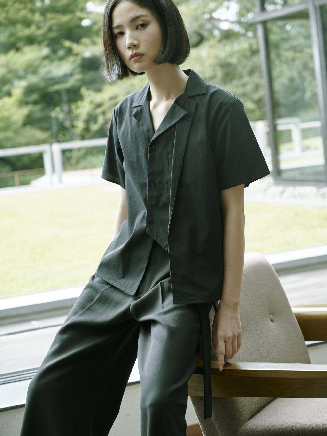 【半額】 Gaspar TELOPLAN Shirts Collar Layered トップス