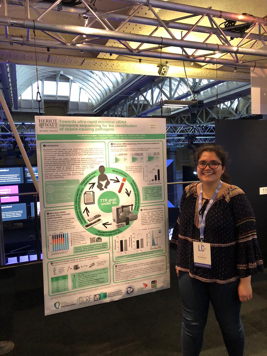 Maïwenn Kersaudy-Kerhoas (@clinicalmkk) on Twitter photo So glad to have <a href="/Anamart066/">Ana Martinez</a> representing our <a href="/iSEP_SEQ/">iSEP-SEQ</a> project (microfluidic #cfDNA extraction + ONT seq for sepsis dx) at <a href="/NanoporeConf/">Oxford Nanopore Events</a> LC22. She's getting a lot of interest! 😍🙏 So glad to have <a href="/Anamart066/">Ana Martinez</a> representing our <a href="/iSEP_SEQ/">iSEP-SEQ</a> project (microfluidic #cfDNA extraction + ONT seq for sepsis dx) at <a href="/NanoporeConf/">Oxford Nanopore Events</a> LC22. She's getting a lot of interest! 😍🙏