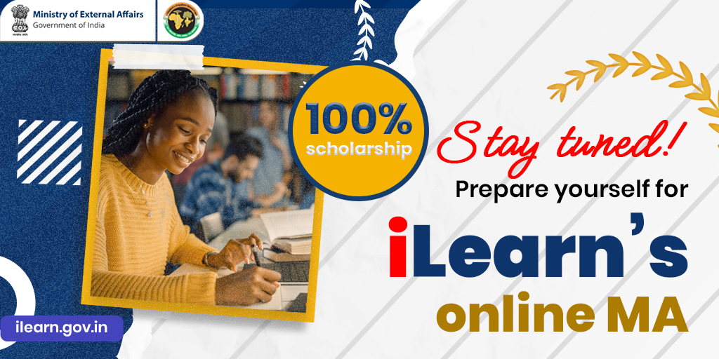 iLearnIndiaAfr's tweet photo. MA programme📚 will allow you to engage with a broad range of courses tailored to your interests. Prepare yourself for upcoming #iLearn’s online Master of #Arts with 100% #scholarship from the Govt of #India. For more info, stay tuned at https://t.co/abl7mi7dnO

#StudyiLearn https://t.co/wTuWLs9JiD