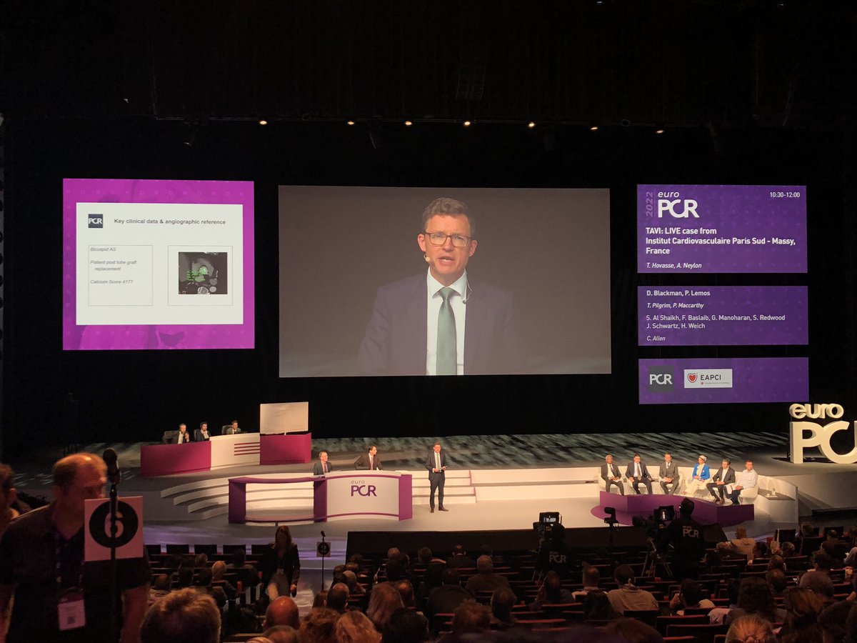 Dr_Noman_Ali's tweet photo. Fantastic bicuspid TAVI live case #EuroPCR with @DanBlackman7 as anchorperson in the main arena. #TAVI #TAVR @LeedsPci @LeedsHospitals @chris_malkin4 https://t.co/m1DkAXo138