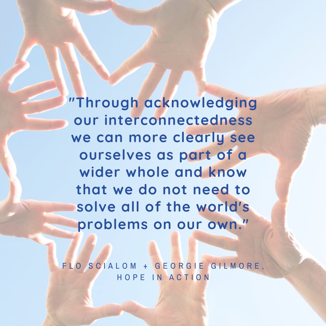 Network Of Wellbeing (@netwrkwellbeing) on Twitter photo "Through acknowledging our interconnectedness we can more clearly see ourselves as part of a wider whole & know that we do not need to solve all of the world's problems on our own"
- NOW's Flo Scialom & <a href="/Resurgence_mag/">Resurgence Trust ๐</a>'s Georgie Gilmore: tinyurl.com/2p9hr5ef
#HopeinAction "Through acknowledging our interconnectedness we can more clearly see ourselves as part of a wider whole & know that we do not need to solve all of the world's problems on our own"
- NOW's Flo Scialom & <a href="/Resurgence_mag/">Resurgence Trust ๐</a>'s Georgie Gilmore: tinyurl.com/2p9hr5ef
#HopeinAction