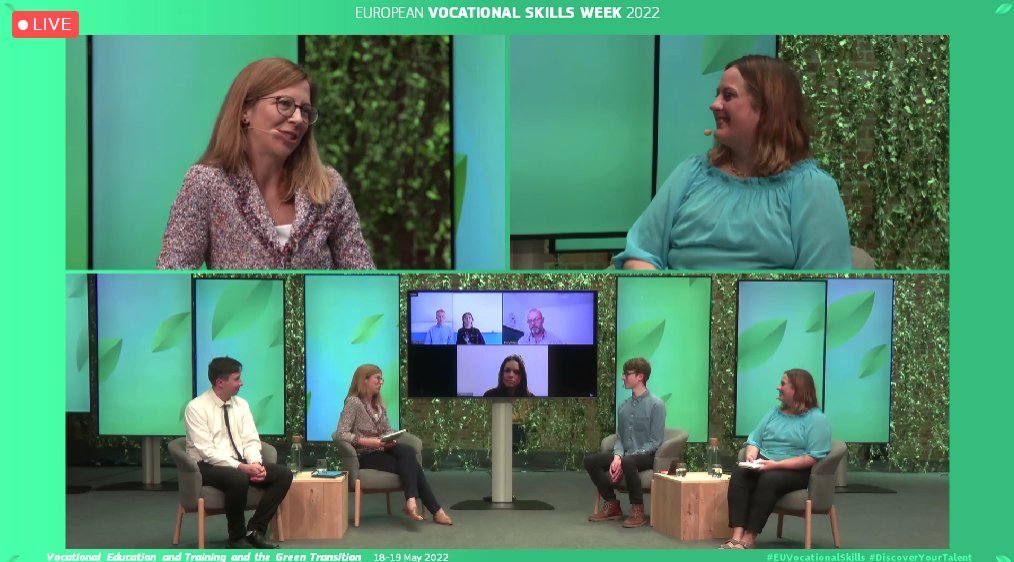 earlallEU's tweet photo. 🔴[LIVE] The second day of the European Commission's conference for the #EUVocationsSkillsWeek 2022 is on!  A session on the voice of the younger generation is taking place right now 

➡️Follow it online: https://t.co/mIjPv079n9 

#EVSW2022 #EuropeanYearOfYouth #YESpecialists https://t.co/hzBrz27IV5