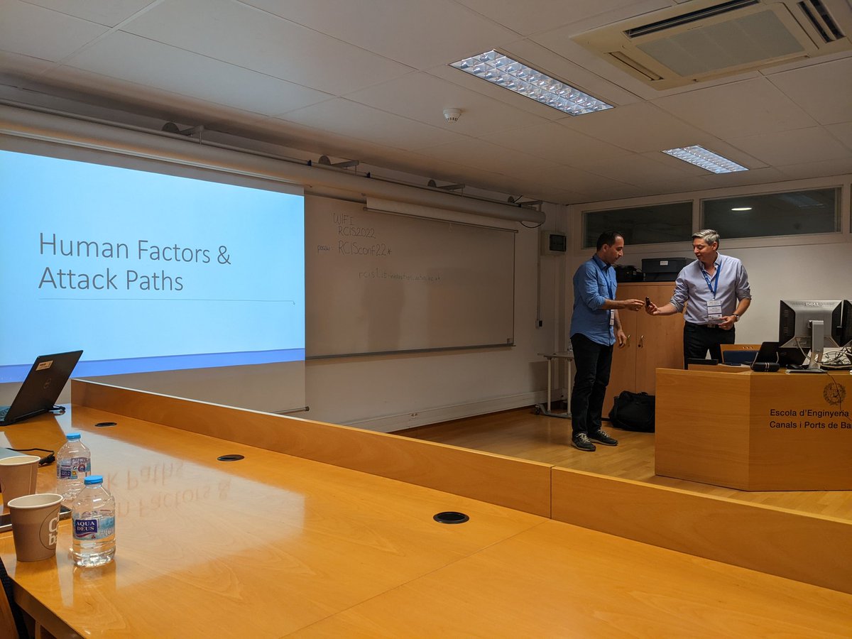 scphillipz's tweet image. Discussing risk modelling of socio-technical systems at the #rcis2022 tutorial using @cyberkit4sme tools.