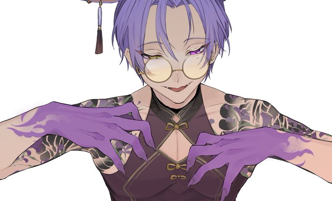 あとこれは和彫だったらすごく自由業の方だっただろうなと思って描いた玖夜 ※捏造注意 #ぬカニ_FA 
