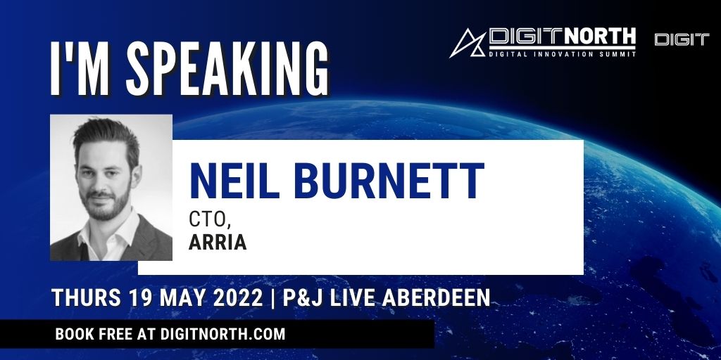 ArriaNLG's tweet photo. Join us this afternoon at 1.30 BST at #DigitNorth in Aberdeen to hear our CTO, Neil Burnett, on the evolution of machine-human communication. https://t.co/TCubjX4Upz https://t.co/b0UpXH4rDJ