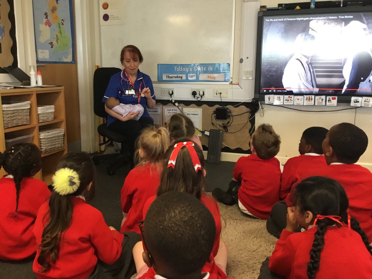 Sacred_heart_Li's tweet photo. As part of our topic People who look after us, year 1 had a visit from a Midwife (Mrs Sim’s Mum)! Irene talked to us about her job and then showed us how to look after a new born baby. #SH7Year1 #SH7Science #SH7PSHE https://t.co/3YM1RS6vMD