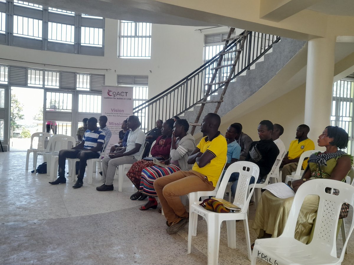 Youth dialogue on going in kyegegwa district with COACT, she builds peac.COALITION 4 ACTION ON 1325