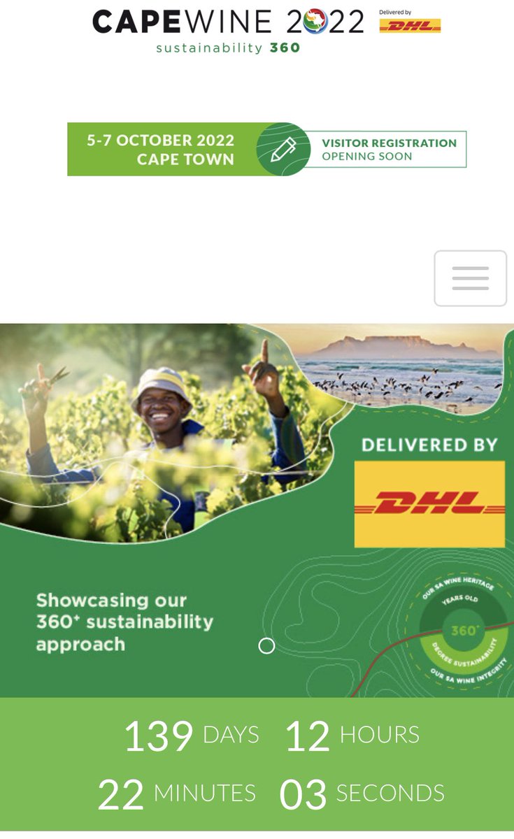 RicoBasson's tweet photo. Great excitement in the SA Wine sector with less than 20 weeks to @CapeWine2022 @CTICC_Official "Sustainability has been part of our industry for a significant time
with well executed initiatives. Now is the time to shout about it!!!” 🍇🍷🇿🇦@GousCarina  - @WOSA_ZA chairperson https://t.co/9xxTNMWymZ