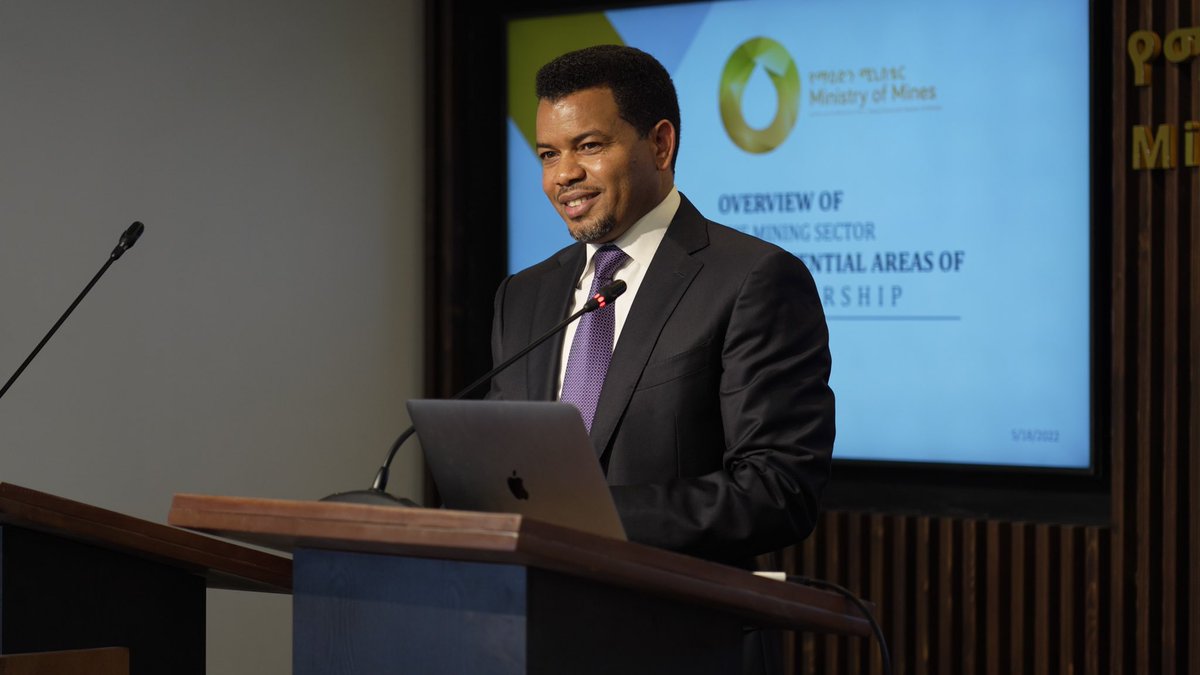 TakeleUma's tweet photo. Today we invited various financial institutions &amp; development partners to discuss on how to collaborate in developing the mining sector &amp; gave a tour of our ‘Ethiopian Mineral Gallery’. 
Our collaborations will help us achieve and sustain our current initiatives and performance. https://t.co/4SXX9vO6Pk