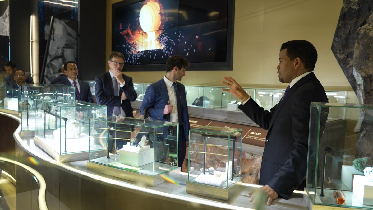 TakeleUma's tweet photo. Today we invited various financial institutions &amp; development partners to discuss on how to collaborate in developing the mining sector &amp; gave a tour of our ‘Ethiopian Mineral Gallery’. 
Our collaborations will help us achieve and sustain our current initiatives and performance. https://t.co/4SXX9vO6Pk