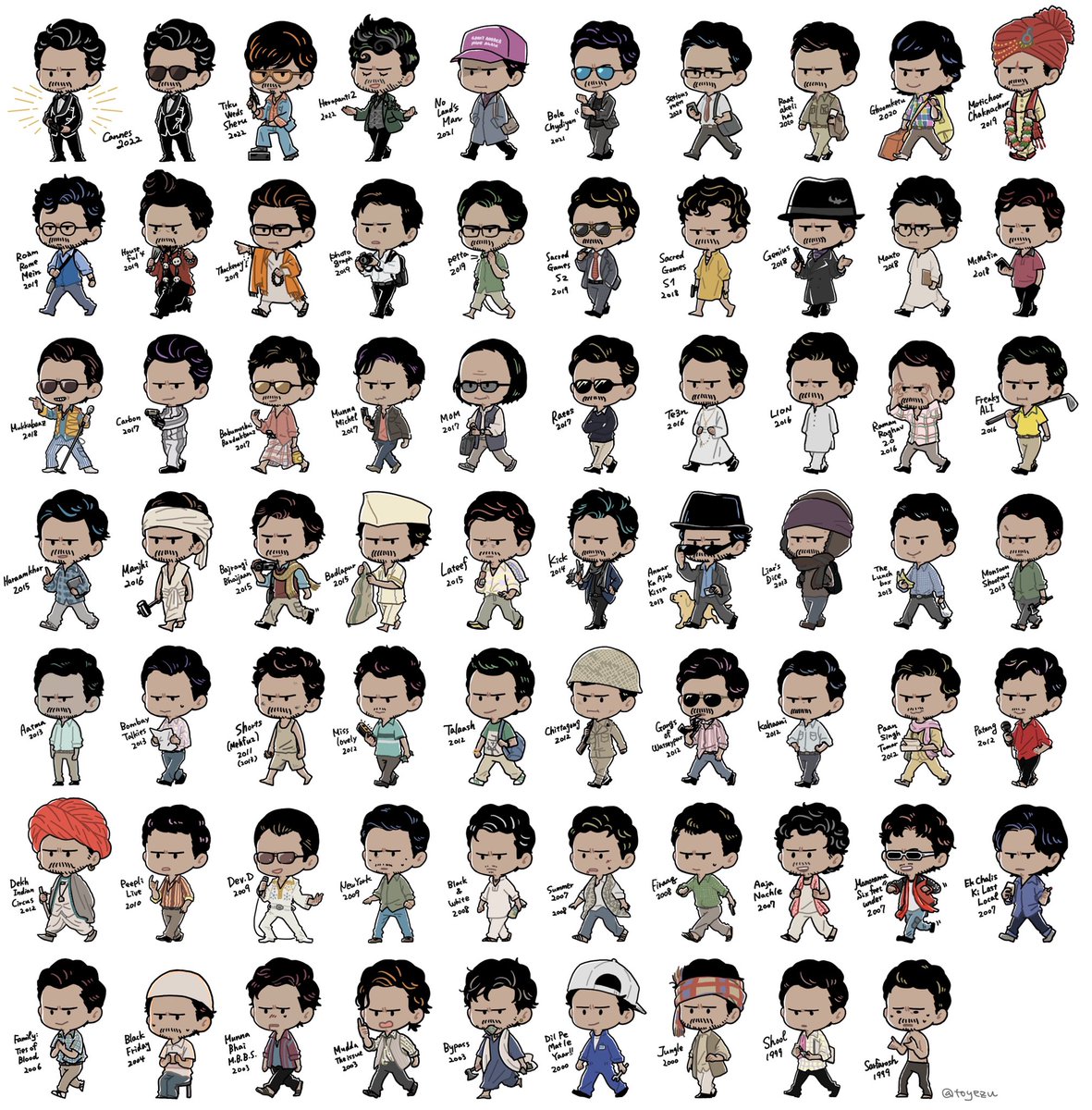 toyezu's tweet photo. まだ観られていない作品もありますが総勢66役(同一キャラ2種)、短編やまだ確認していない作品も数えたらもっとあるのでその一部に過ぎませんが、キャラクターの人生を演じる姿にいつも感銘を受けてます。たくさんの作品をありがとうございます。 https://t.co/E8yc1bGuWA