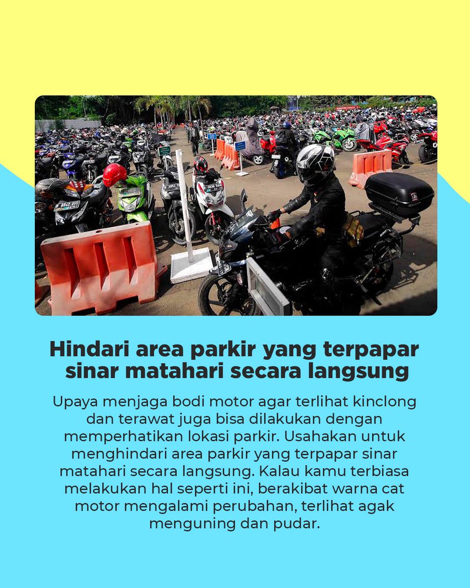 shineandco_'s tweet photo. Hi.. sobat shine and co!!👋🏽
Sedikit tips nih buat kalian untuk merawat body motor🛵
Biar motormu tetap kinclong dan terawat.
#shinewithus https://t.co/7jz4Po5awy