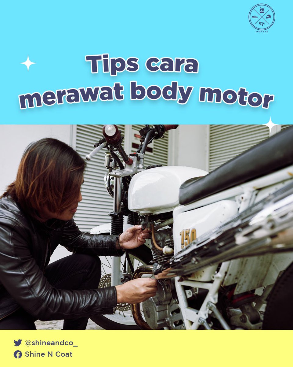 shineandco_'s tweet photo. Hi.. sobat shine and co!!👋🏽
Sedikit tips nih buat kalian untuk merawat body motor🛵
Biar motormu tetap kinclong dan terawat.
#shinewithus https://t.co/7jz4Po5awy