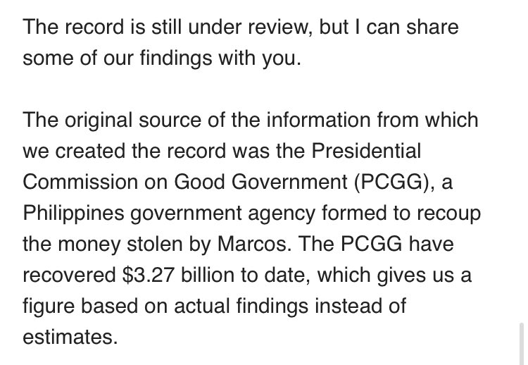 Howardrjohnson's tweet photo. LOOK: Latest from Guinness World Records on their ongoing review of Ferdinand Marcos’ “Greatest Robbery of a Government” title. https://t.co/kq9NHDfj1o