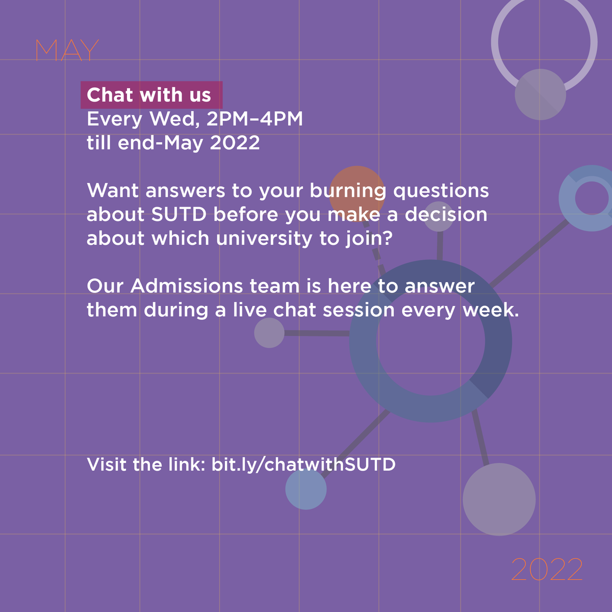 sutdsg's tweet photo. How is it almost the middle of the year already? While we might fret over how quickly time passes, it also means that we’re getting closer to some exciting events that are coming up in May and June. 

Visit https://t.co/r2hrKBacSA to find out more!
#sutdsg https://t.co/x7mxDWdKvF