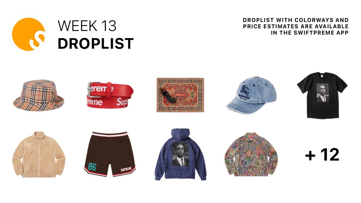 Week 13 — Remaining Burberry items along with the Woven Area Rug dropping this week 🔥 What are you going for?