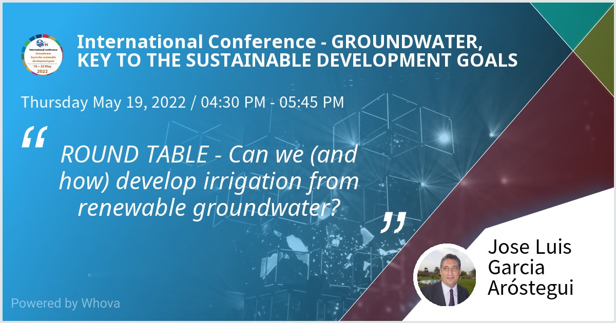 GarciaArostegui's tweet photo. Siguiendo de cerca desde el Mar Menor..., hablaré del caso del Campo de Cartagena en la Mesa Redonda "Can we (and how) develop irrigation from renewable groundwater?" International Conference GROUNDWATER, KEY TO THE SUSTAINABLE DEVELOPMENT GOALS. Paris Université de La Sorbonne https://t.co/3DmG8XBOnv