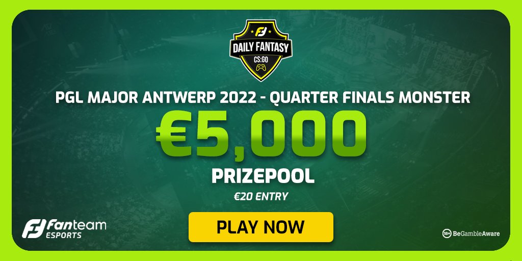 fanteam_esports's tweet photo. 🔥The #PGLMajor  Monster we ALL have been waiting for.🔥

⌚️ 16h30 CET
😍5000€ GTD

Be part of what has been a fabulous CS:GO event so far.

🔞 #dfs #CSGO #fanteam https://t.co/PS3A54lucG