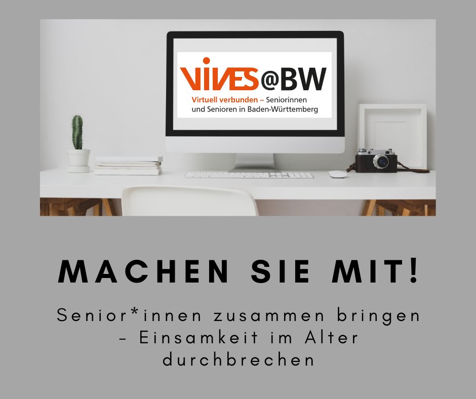 VIVESBW's tweet photo. #Senioren und #Seniorinnen sind engagiert und interessiert! Wir suchen #Mitmacher, #Vortragende, #Hobbyköche und mehr, die sich aktiv in die #Seniorenbildung einbringen möchten. Melden Sie sich bei uns! #Bildungverbindet #Beteiligung #Engagement #Älterwerden #Digitalkompetenz https://t.co/gLrVavwcHL