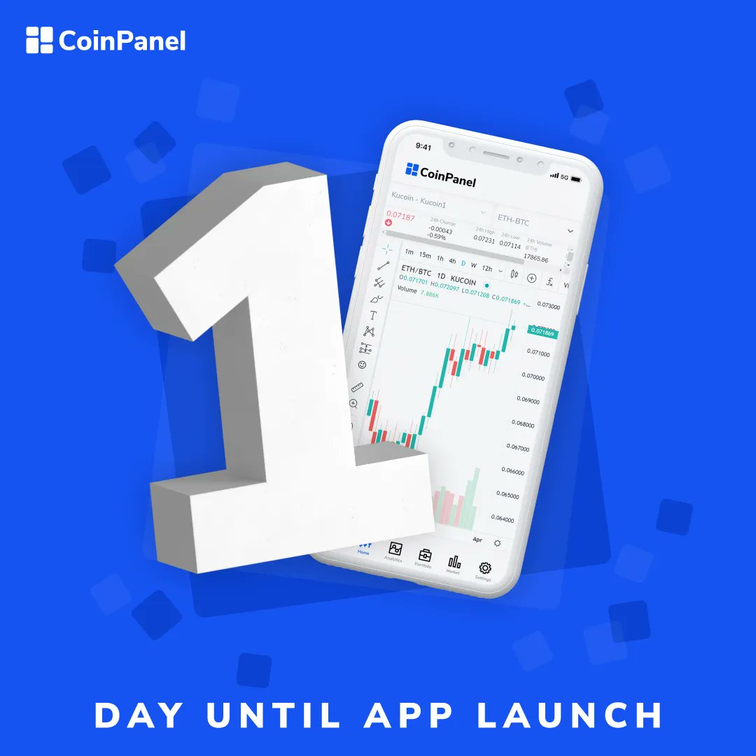 coin_panel's tweet photo. It's tomorrow!  Just 1 day to go!
The CoinPanel mobile app will be available to download this Friday 20th May!

#applaunch #applaunchingsoon #cryptotrading #cryptotradingpro #MobileApp #cryptocurrency #cryptonews https://t.co/uUy18bwK6p