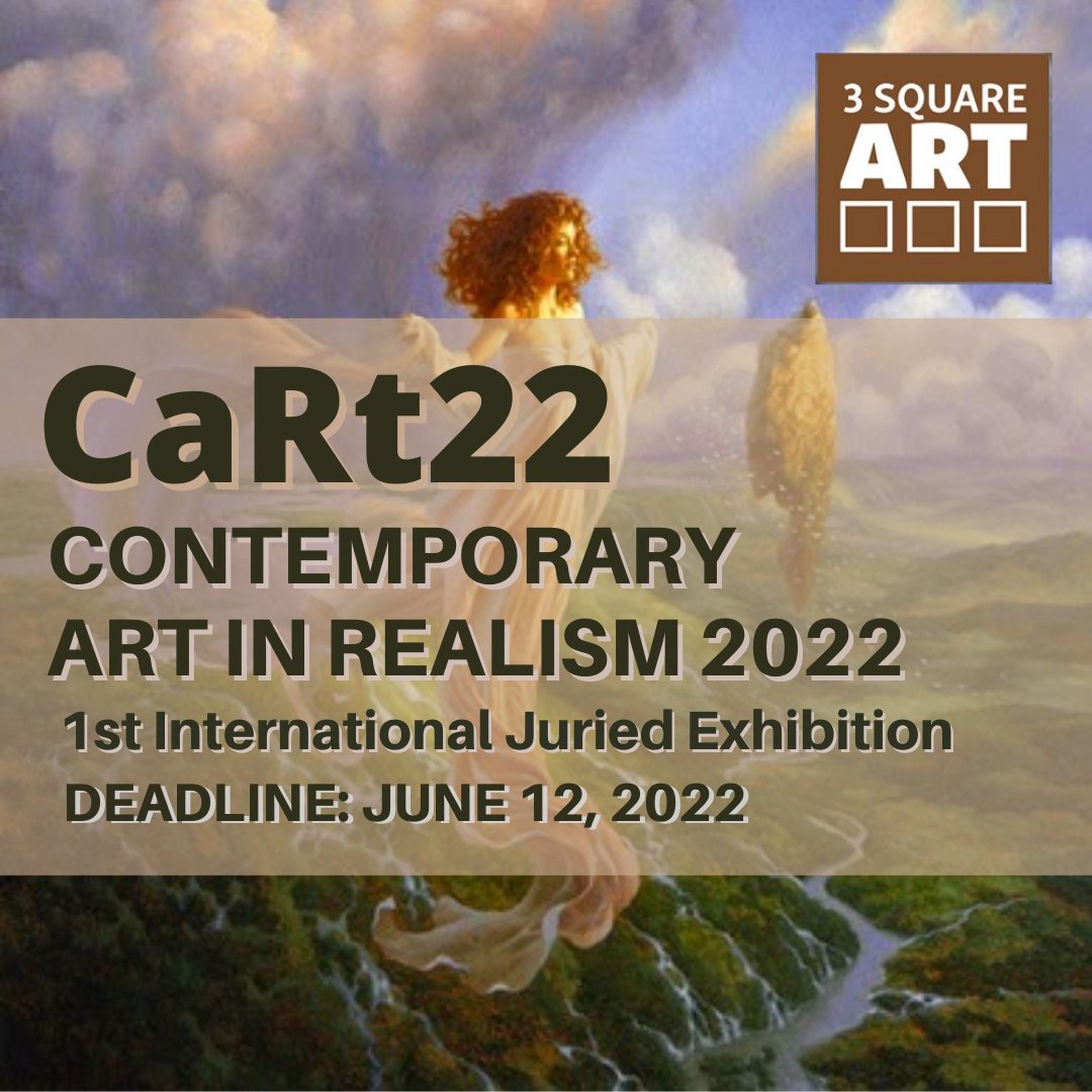 artcontests's tweet photo. 3 Square Art - CaRt22: Contemporary Art in Realism, 1st International Exhibition - $700 Cash Awards. DEADLINE: June 12, 2022. https://t.co/lpC1I7j8YN
#TheArtList #3SquareArt #CaRt22 #ContemporaryArtinRealism https://t.co/QWWHZ000Ko