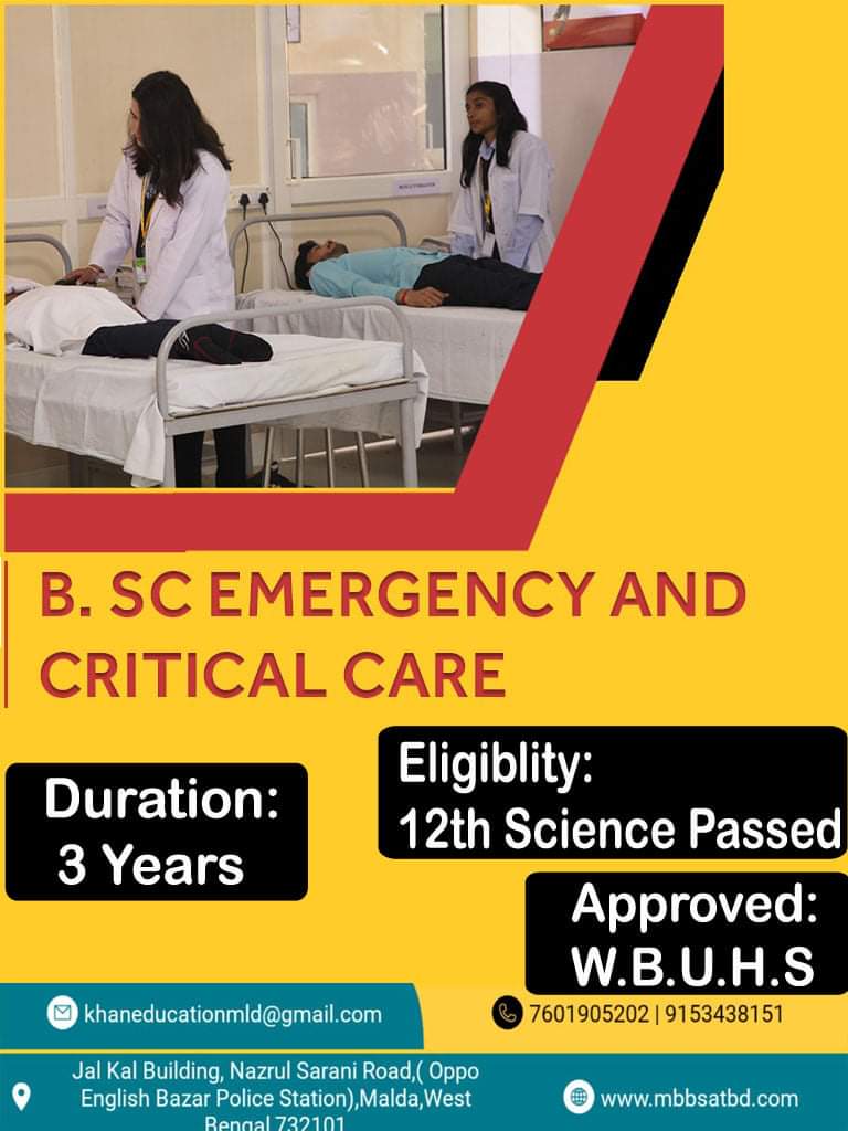 B.SC EMERGENCY AND CRITICAL CARE 2022 (Admission Open)
For Inquiry No:-
(+91) 7601905202
Helpline No :-
(+91) 9153438151
khaneducation.in
khaneducational@gmail.com
#bsccriticalcare
#bscdatascience
#AdmissionConsultant