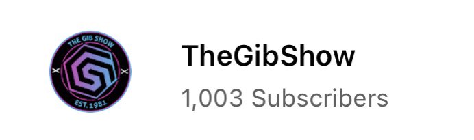 thegibshow_'s tweet image. Whoop. Huge moment for the channel. 

Thank you to anyone who’s watched or shared a video. And thank you to all the amazing creators who have led the way and inspired me to push on with this.