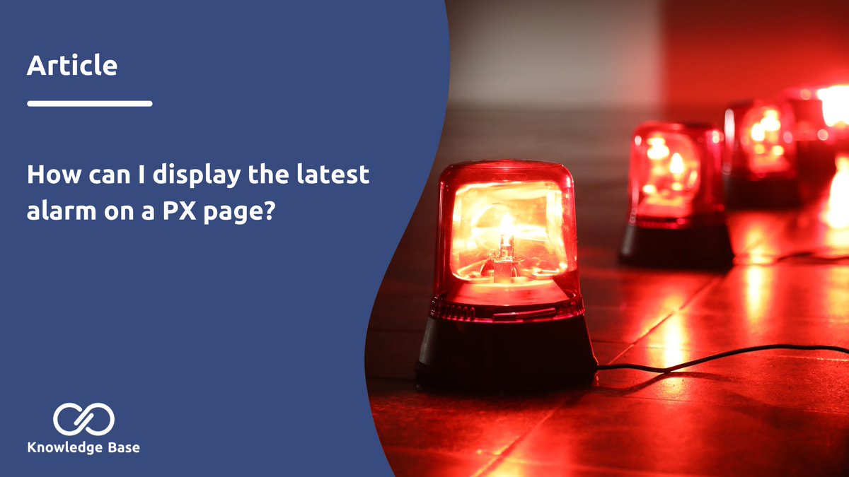 InnonLTD's tweet image. If you’re trying to display the latest alarm on the PX page, take a look at our Knowledge Base article. It will guide you through the steps you’ll need to take #controlthings #innon #knowledgebase 
hubs.ly/Q01b1dt10