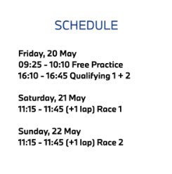 Excited to be back racing this weekend, session times are below with all races streamed on the BMW Motorsport YouTube channel. 🏎