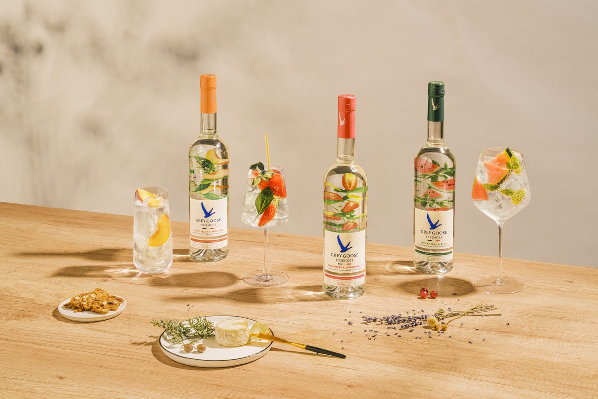 Introducing Essences by Grey Goose Vodka. Infused with natural fruit and botanicals - simply add soda water and you've got yourself a refreshing cocktail and only 73 calories per serve! Which essence will you choose? #greygooseessences