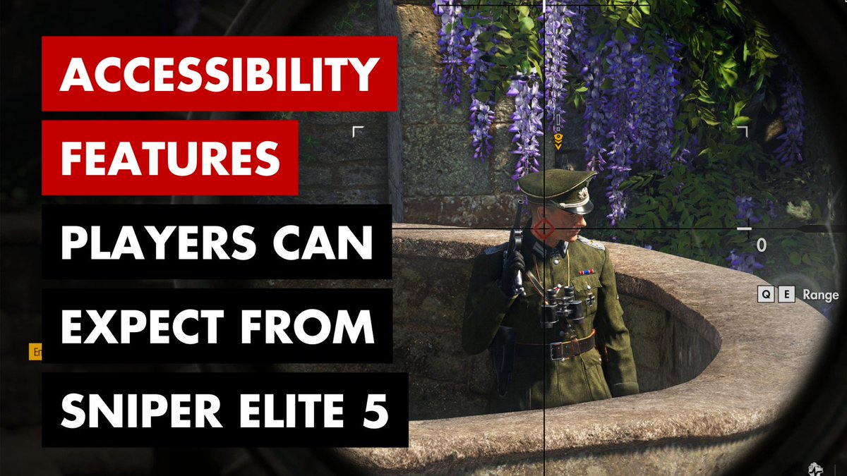 Rebellion's tweet photo. With @SniperElite 5 just around the corner, let's take a closer look at all the accessibility features in our newest game. Read more: https://t.co/YVyIJbbuHh
#GAAD #AccessibilityInGames https://t.co/h7pKQOyq4s