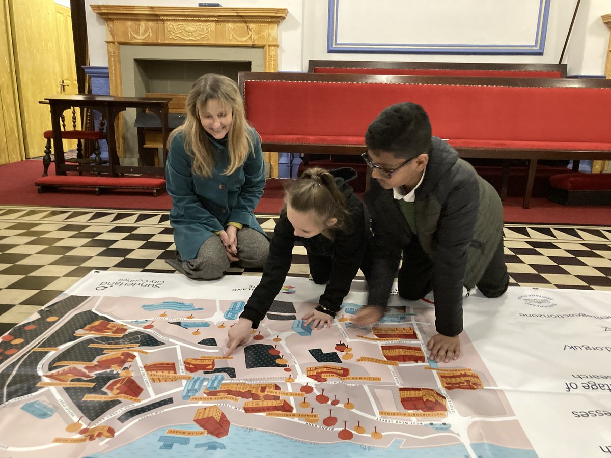 ERS_Limited's tweet photo. ERS’s research project for #HistoricEngland into Place and Wellbeing in #Sunderland’s #HistoricActionZone will be completed soon. Maxine took Hudson Road Primary School kids for a final visit to the impressive Phoenix Hall, which is about to start a major renovation programme. https://t.co/S7boR7lzv8