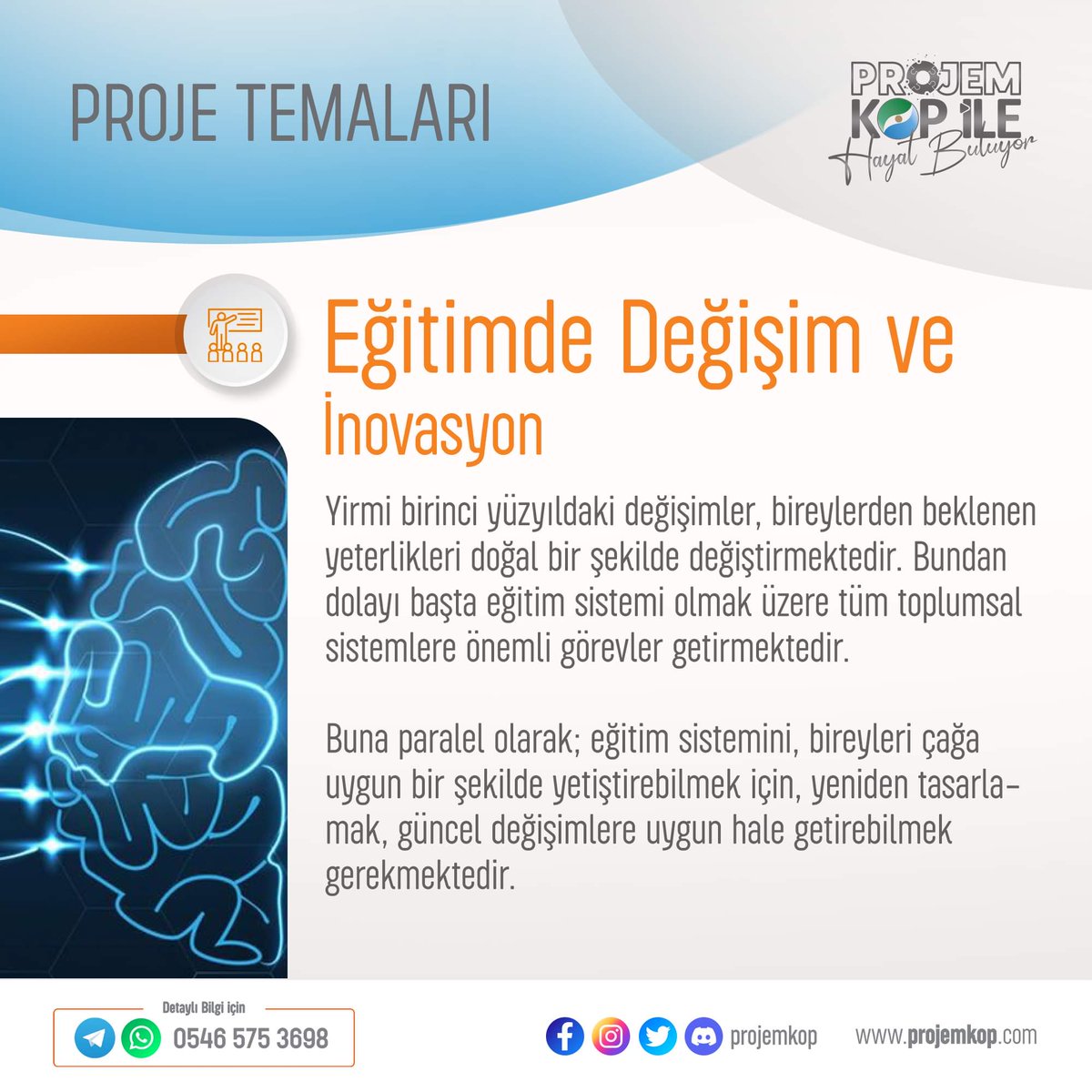 ProjemKop's tweet photo. Eğitimde Değişim ve İnovasyon Teması kapsamında proje fikirlerinizi bekliyoruz.
Son başvuru tarihi: 23 Mayıs https://t.co/UQfng9aHFY